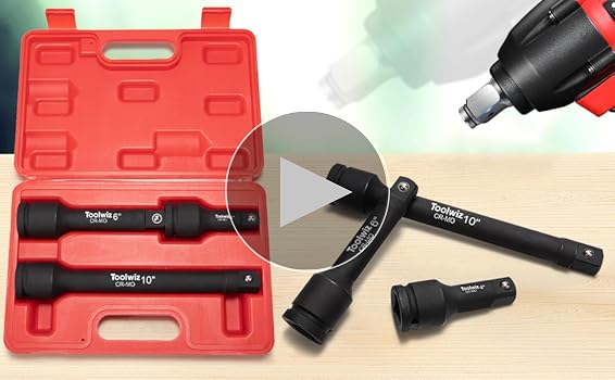 Toolwiz 3/4” Drive Impact Extension Bar 4”, 6”, 10” (3 Piece